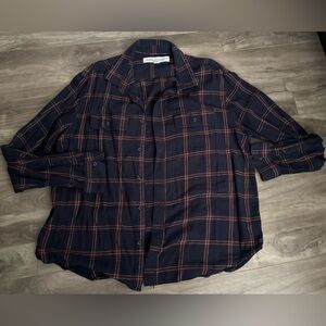 Old Navy Flannel Shirt Reg Fit Built In Flex Cotton Spandex XXL